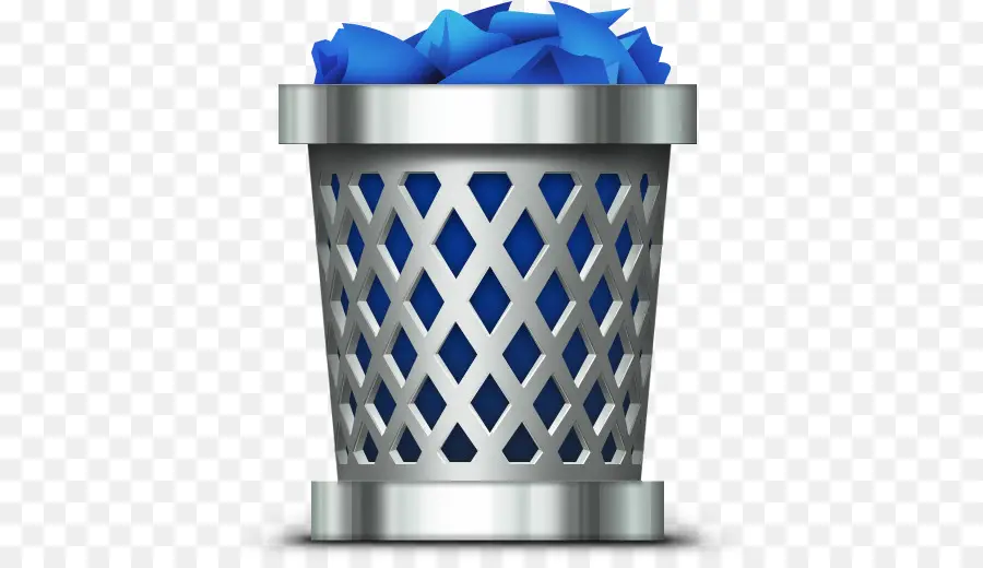 Poubelle Avec Papier Bleu，Déchets PNG