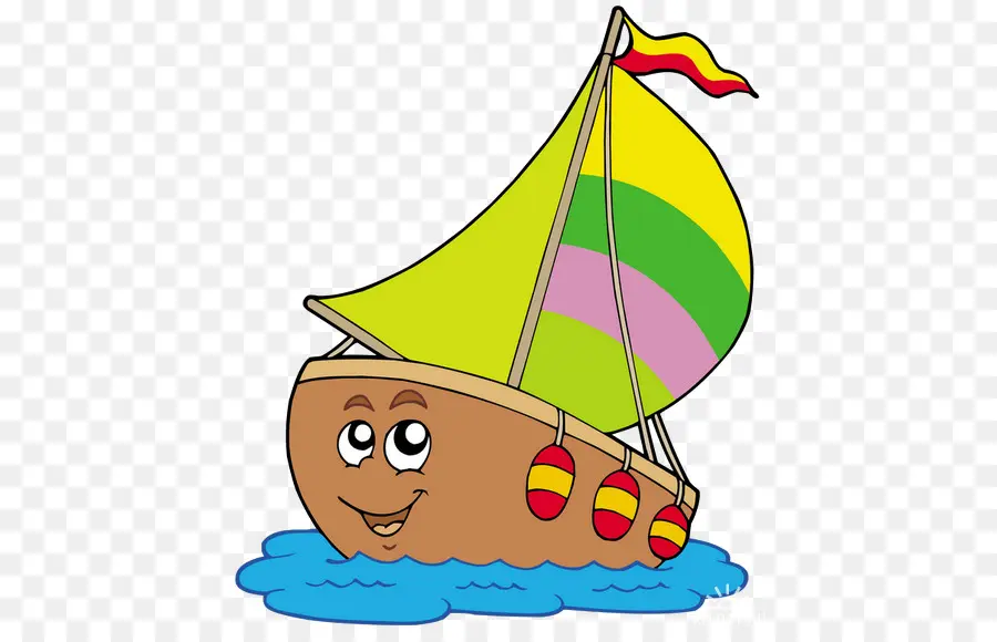 Bateau De Dessin Animé，Voilier PNG