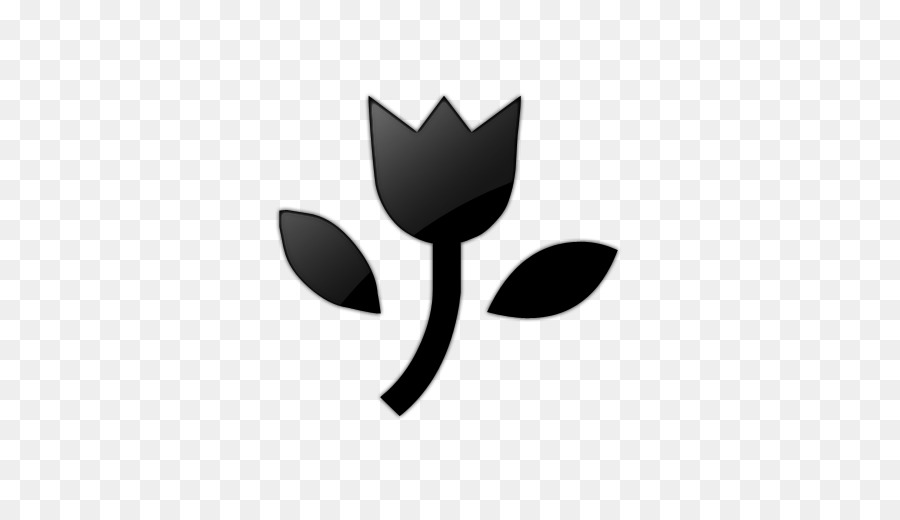 Icône De Fleur Noire，Symbole PNG