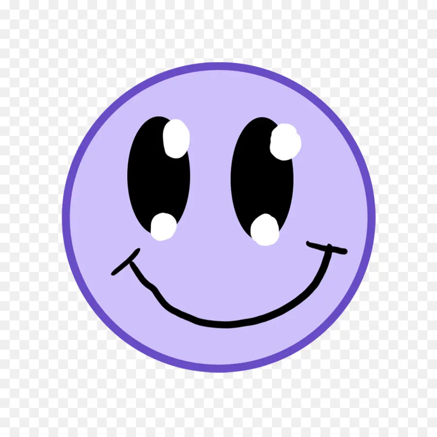 Visage Souriant Violet，Heureux PNG