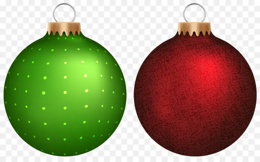 Ornements De Noël，Vert PNG