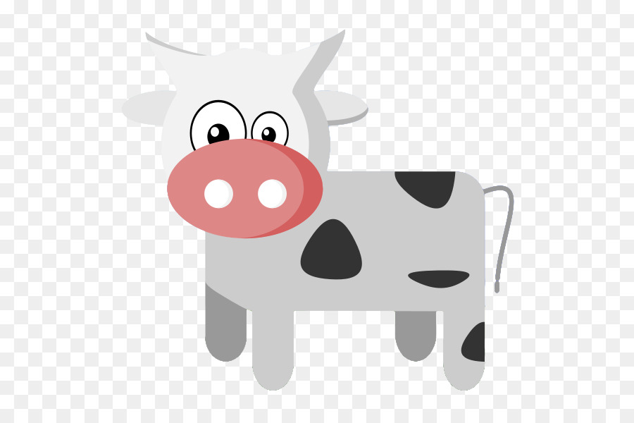 Vache De Dessin Animé，Noir PNG