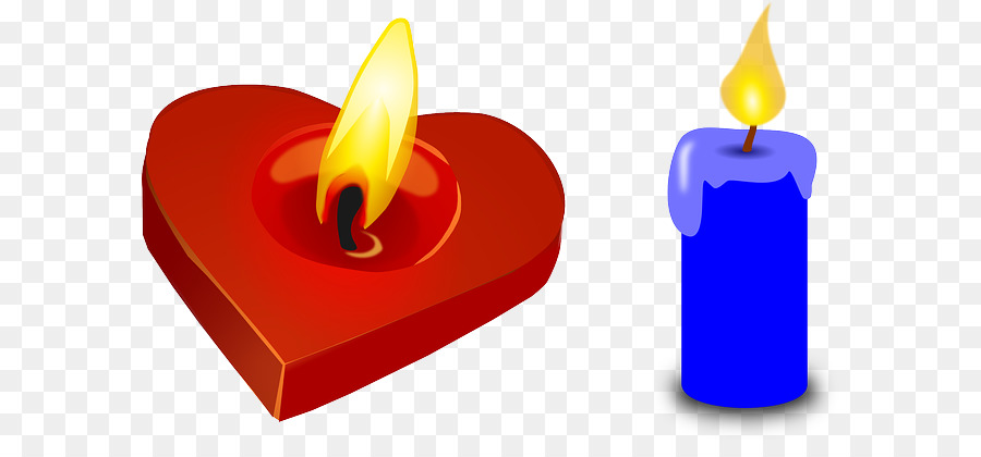 Bougies Coeur，Flamme PNG