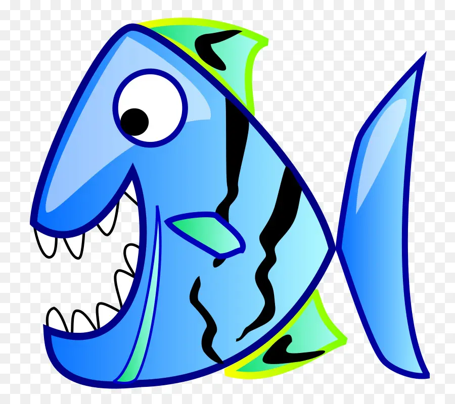 Poisson Bleu，Dessin Animé PNG