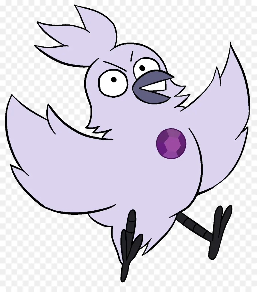 Oiseau De Dessin Animé，Violet PNG