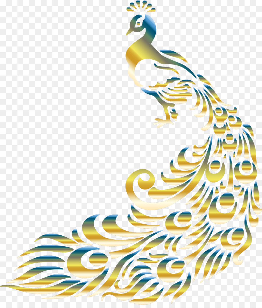 Illustration De Paon，Oiseau PNG