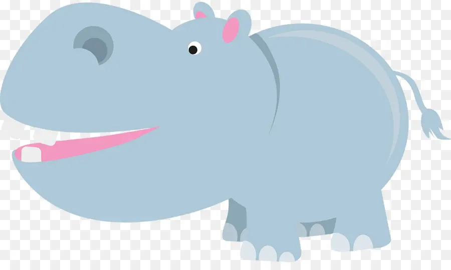 Hippopotame De Dessin Animé，Mignon PNG