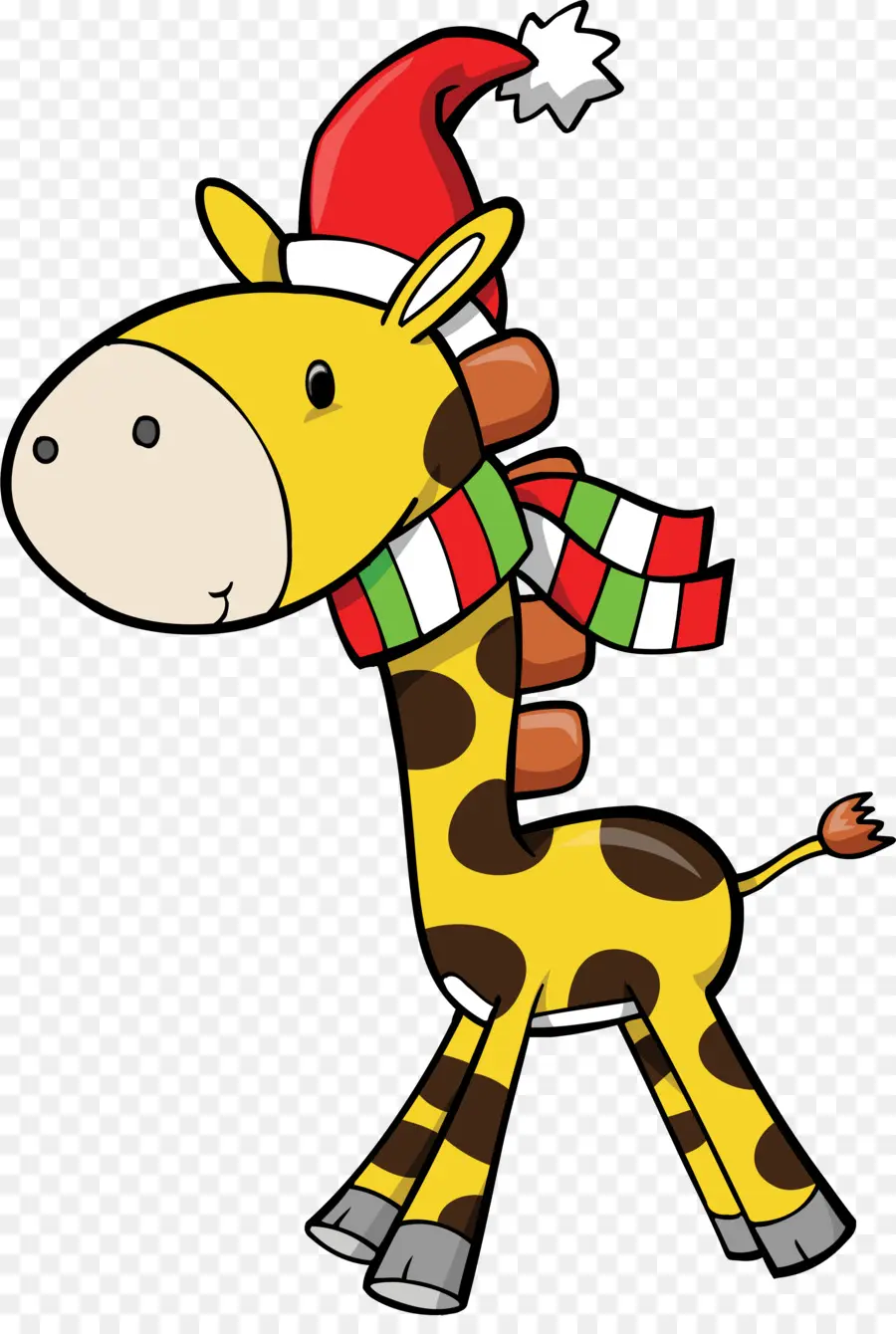 Girafe De Noël，Noël PNG