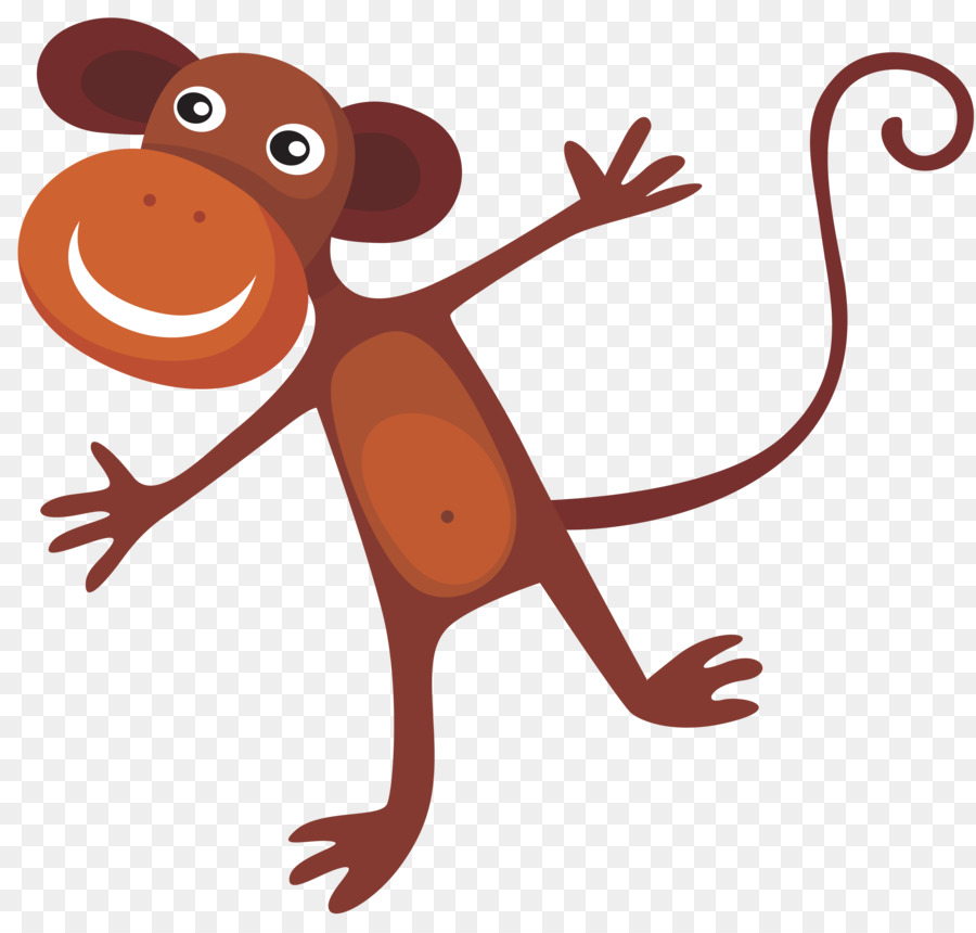 Singe De Dessin Animé，Mignon PNG