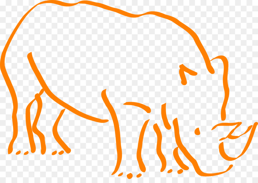 Rhinocéros，Contour PNG