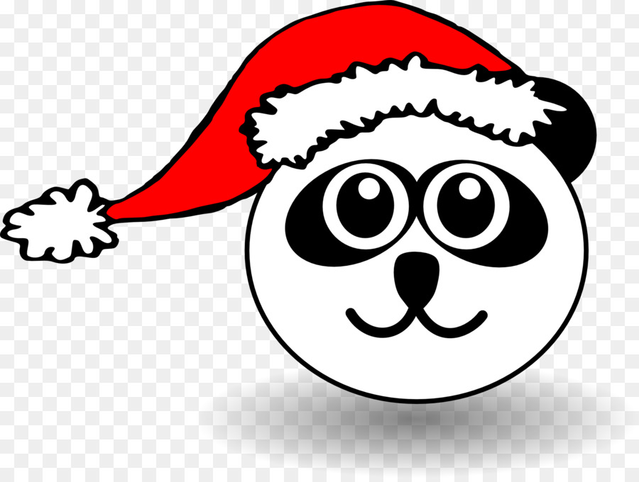 Panda，Chapeau De Père Noël PNG