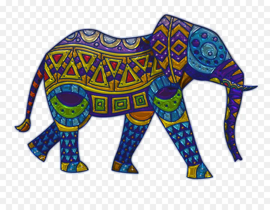 Éléphant，Coloré PNG