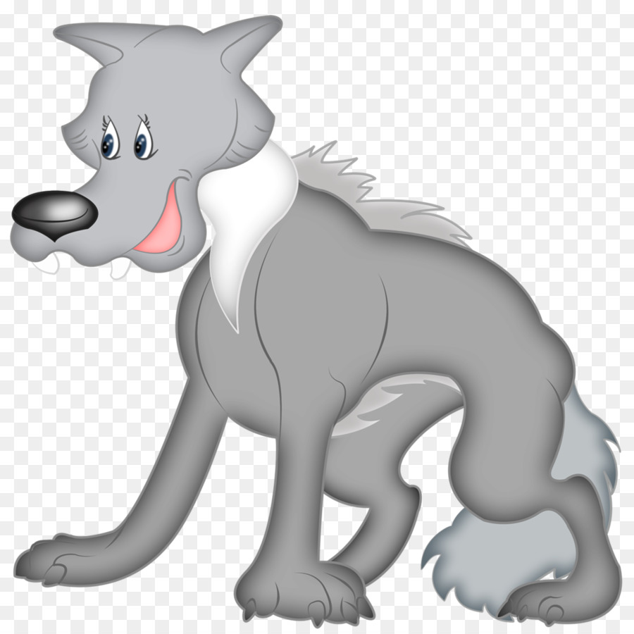 Loup Gris，Dessin Animé PNG