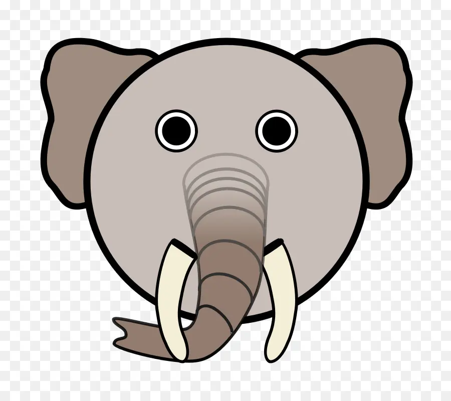 Visage D'éléphant，Dessin Animé PNG