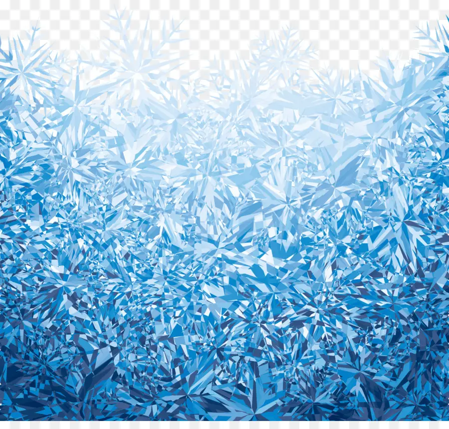 Cristaux De Glace Bleus，Congelé PNG