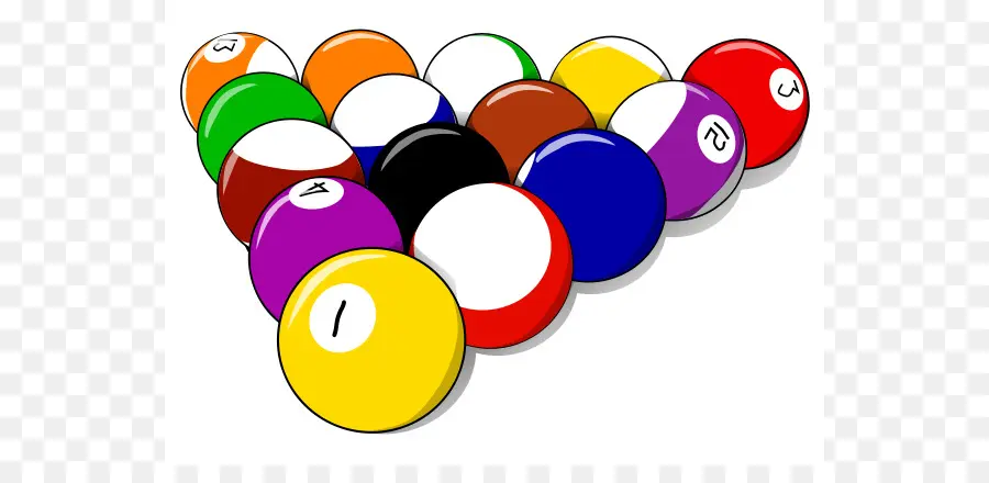 Boules De Billard Colorées，Piscine PNG