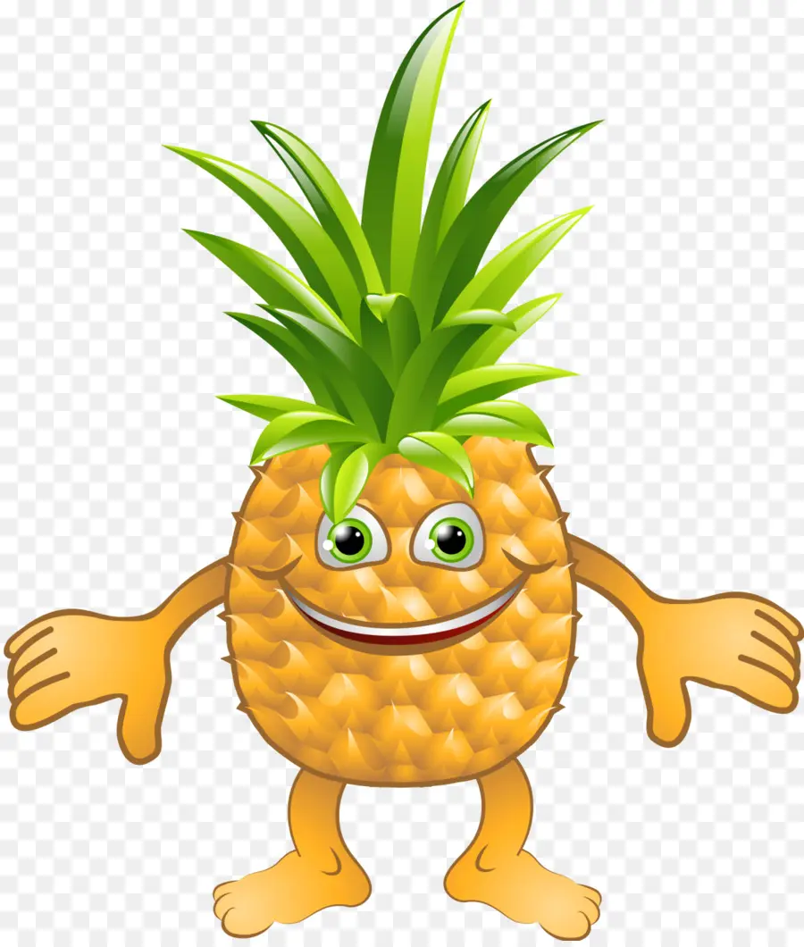 Caractère D'ananas，Affronter PNG