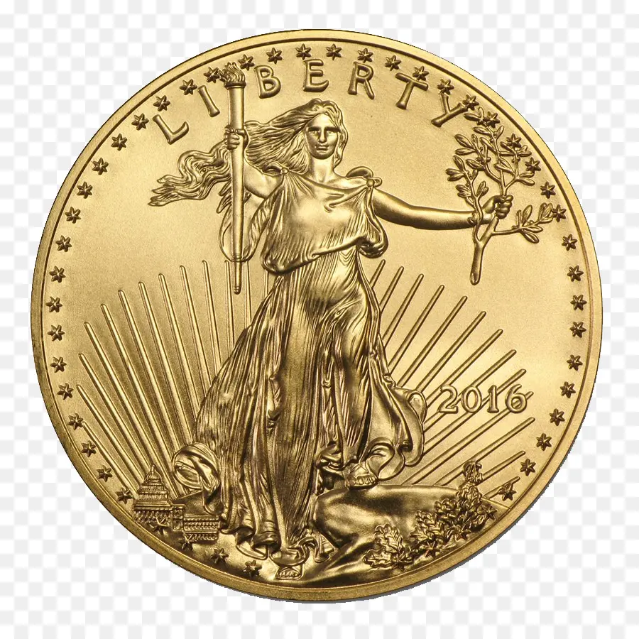 Aigle D'or Américain，Pièce De Monnaie PNG