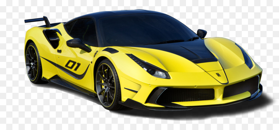 Voiture De Sport Jaune，Voiture PNG