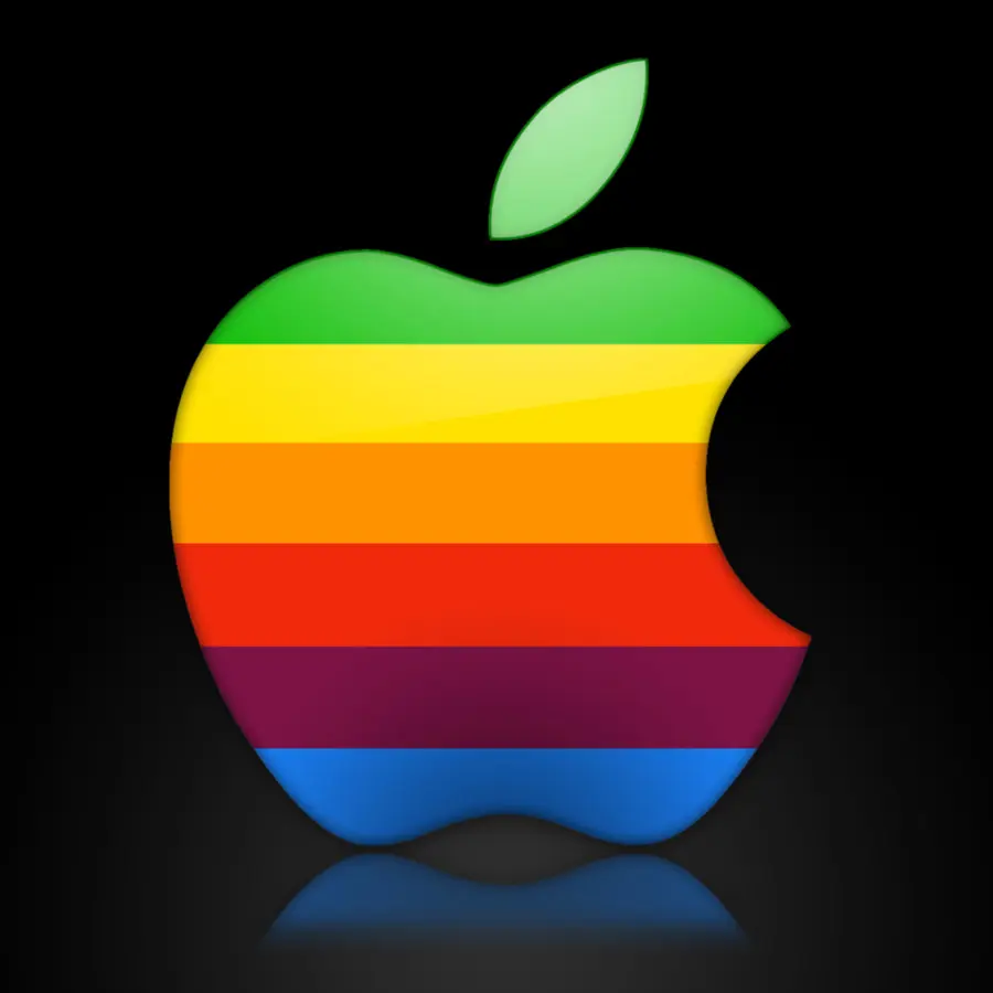 Logo Apple，Coloré PNG