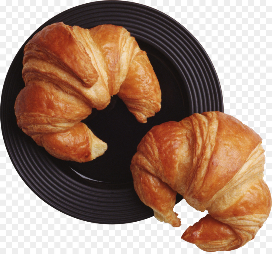 Croissants Sur Assiette，Petit Déjeuner PNG