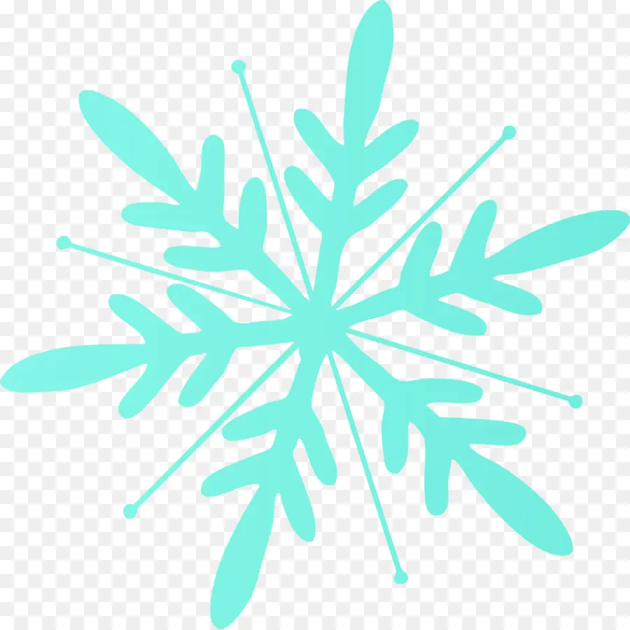 Flocon De Neige Turquoise，Hiver PNG