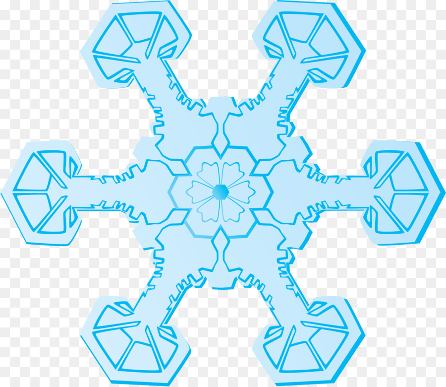 Flocon De Neige Bleu，Hiver PNG