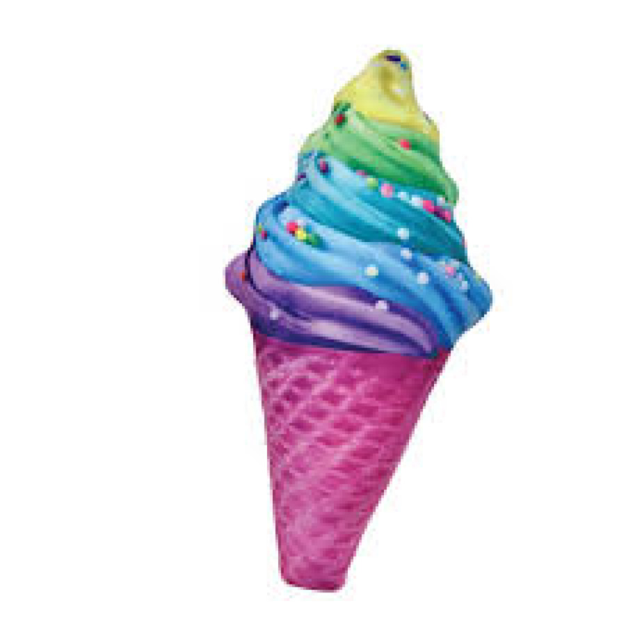 Cornet De Glace Arc En Ciel，Dessert PNG