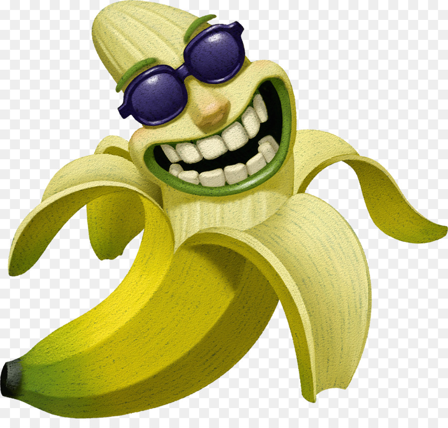 Banane Avec Lunettes De Soleil，Souriant PNG