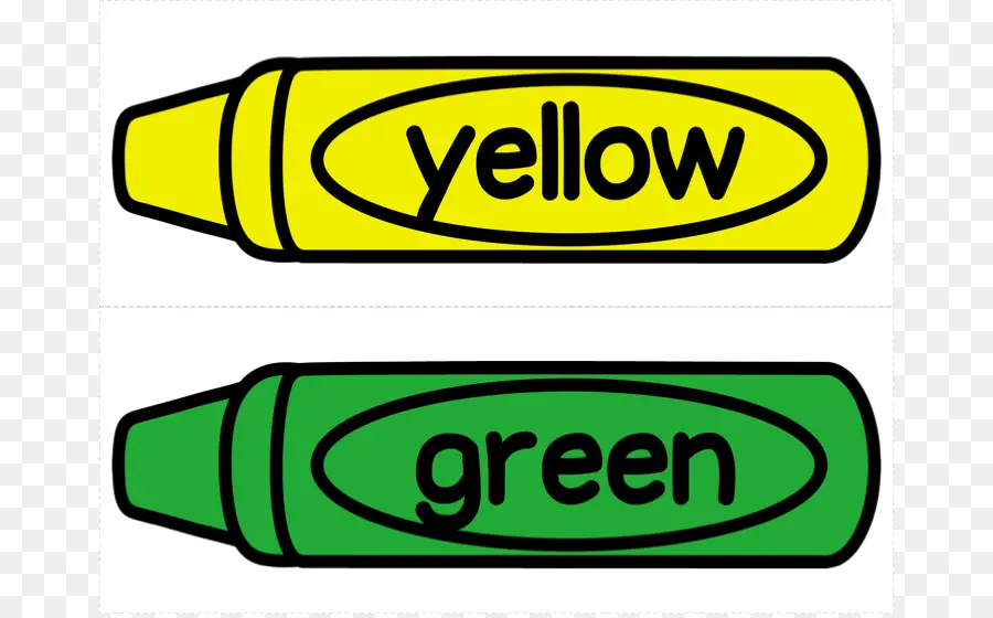 Crayons Jaunes Et Verts，Jaune PNG