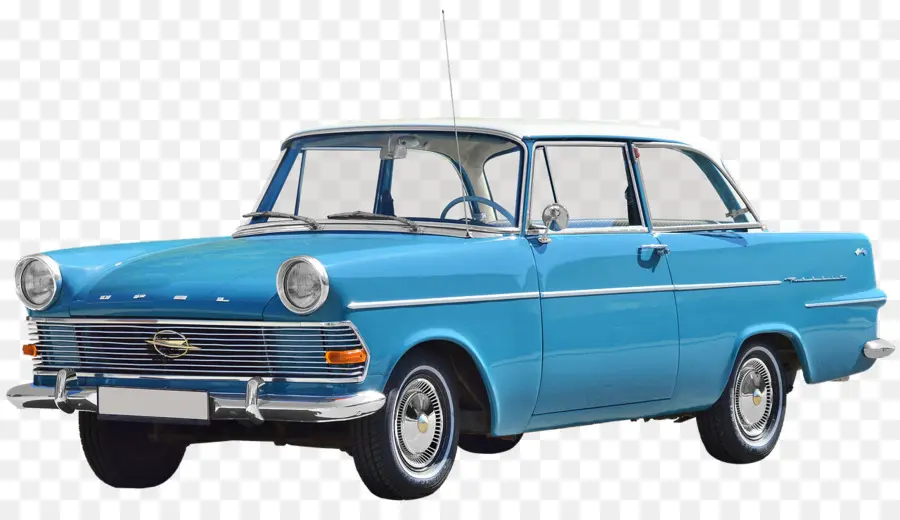 Voiture Ancienne Bleue，Automobile PNG