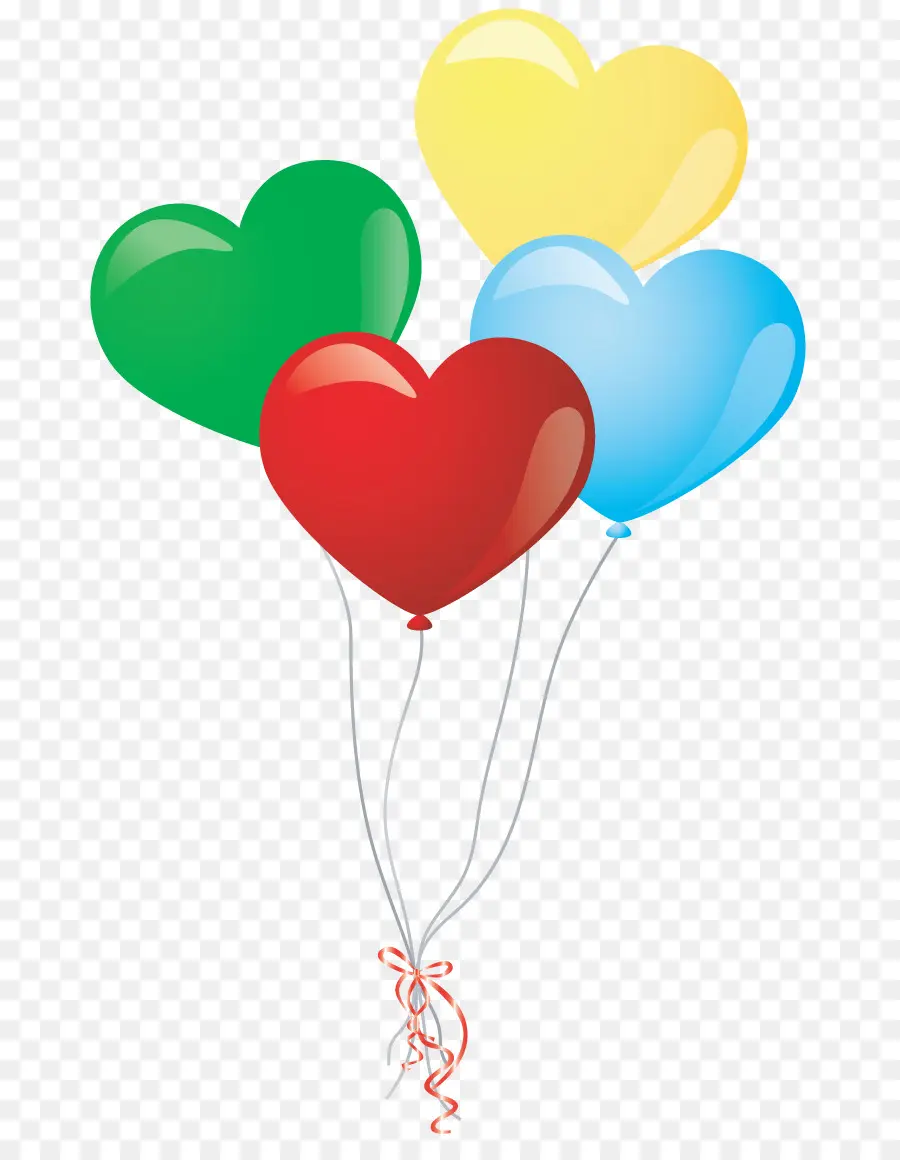 Ballons Coeur，Faire La Fête PNG