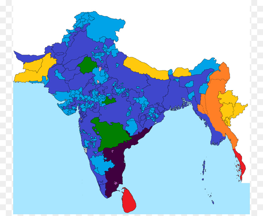 Carte Colorée，Régions PNG