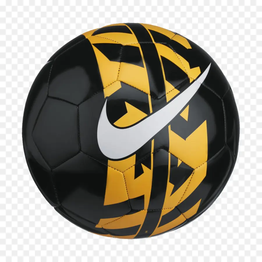 Ballon De Football Noir Et Jaune，Nike PNG