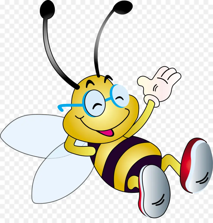 Abeille De Dessin Animé，Souriant PNG