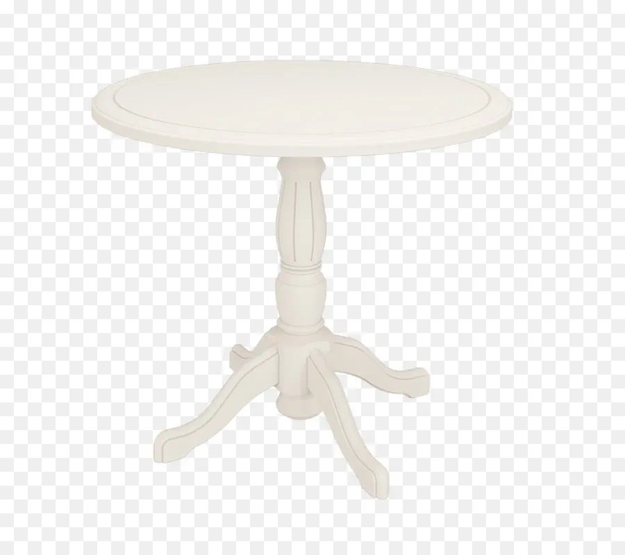 Table D'appoint Blanche，Rond PNG