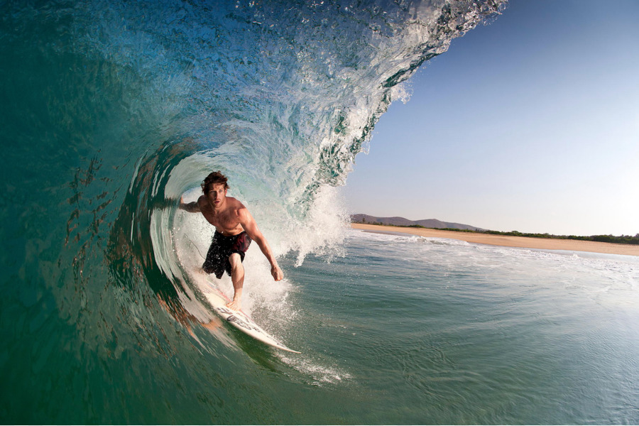 Surfeur Dans La Vague，Océan PNG