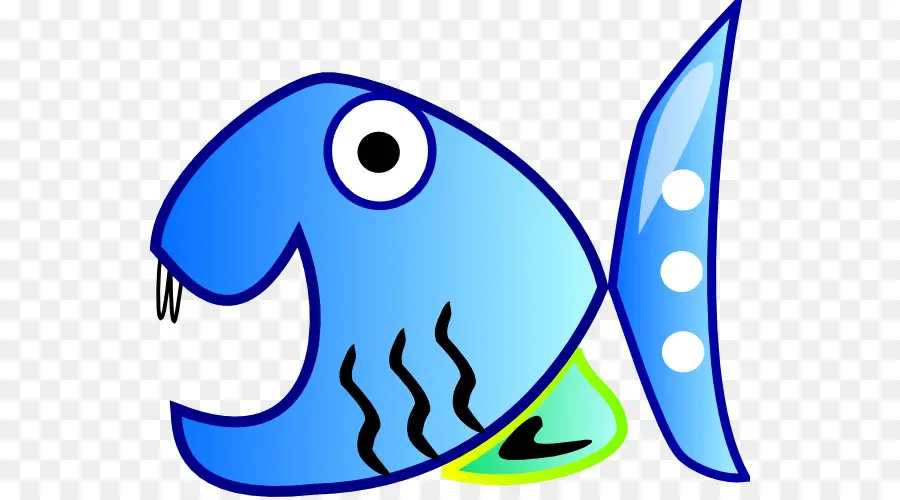 Poisson Bleu，Dessin Animé PNG