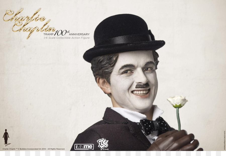 Figurine Charlie Chaplin，Chapeau Noir PNG