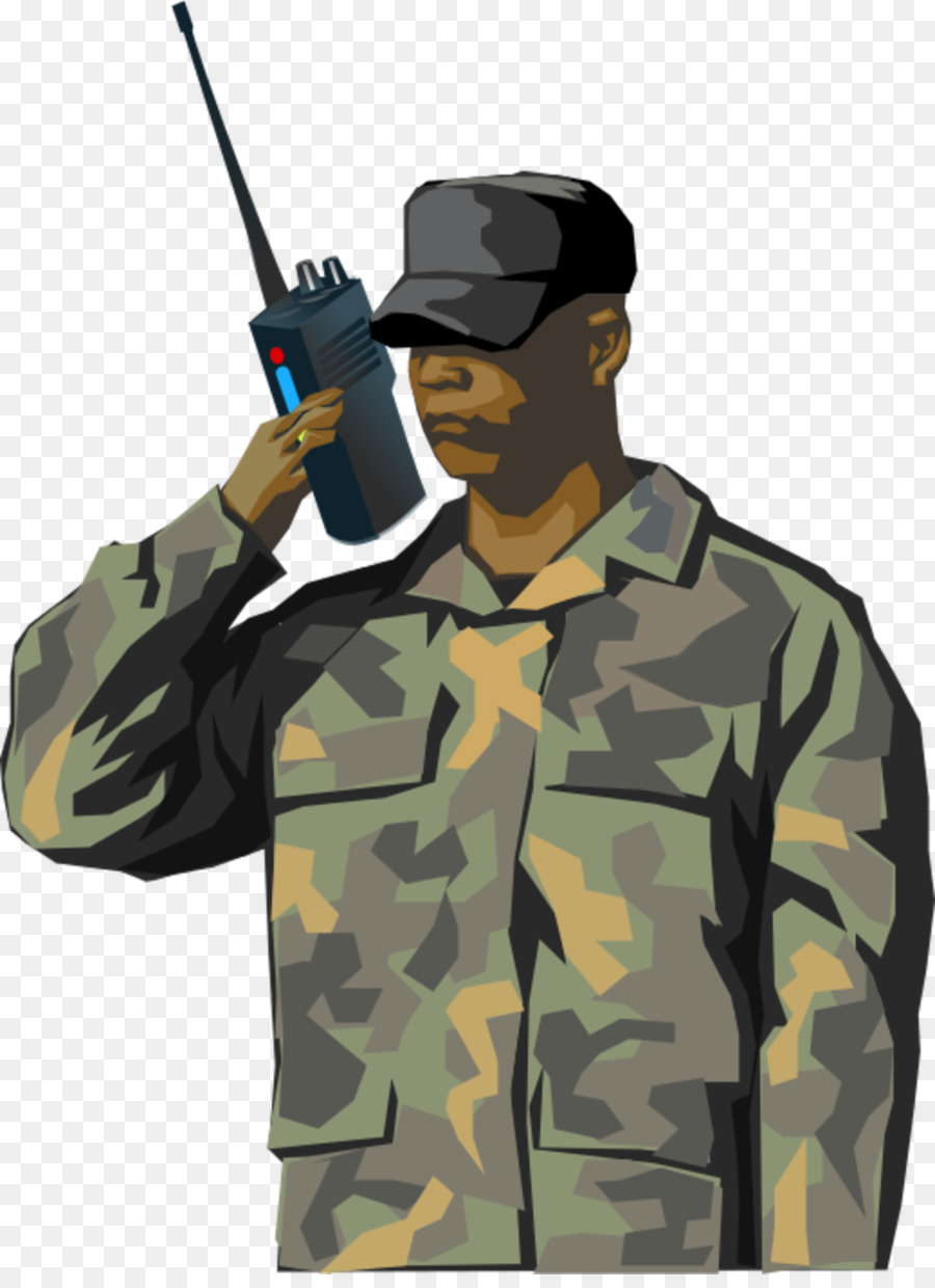 Soldat Avec Radio，Militaire PNG