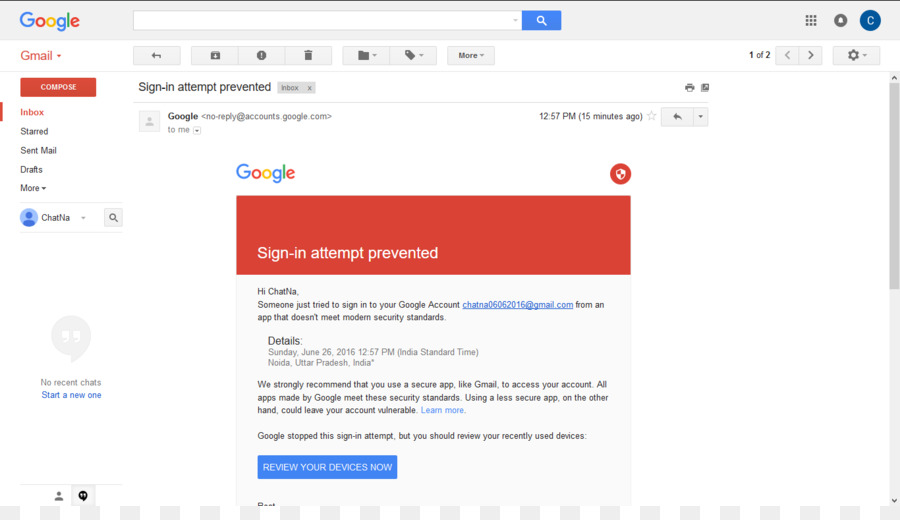 Notification Par Courrier électronique，Google PNG