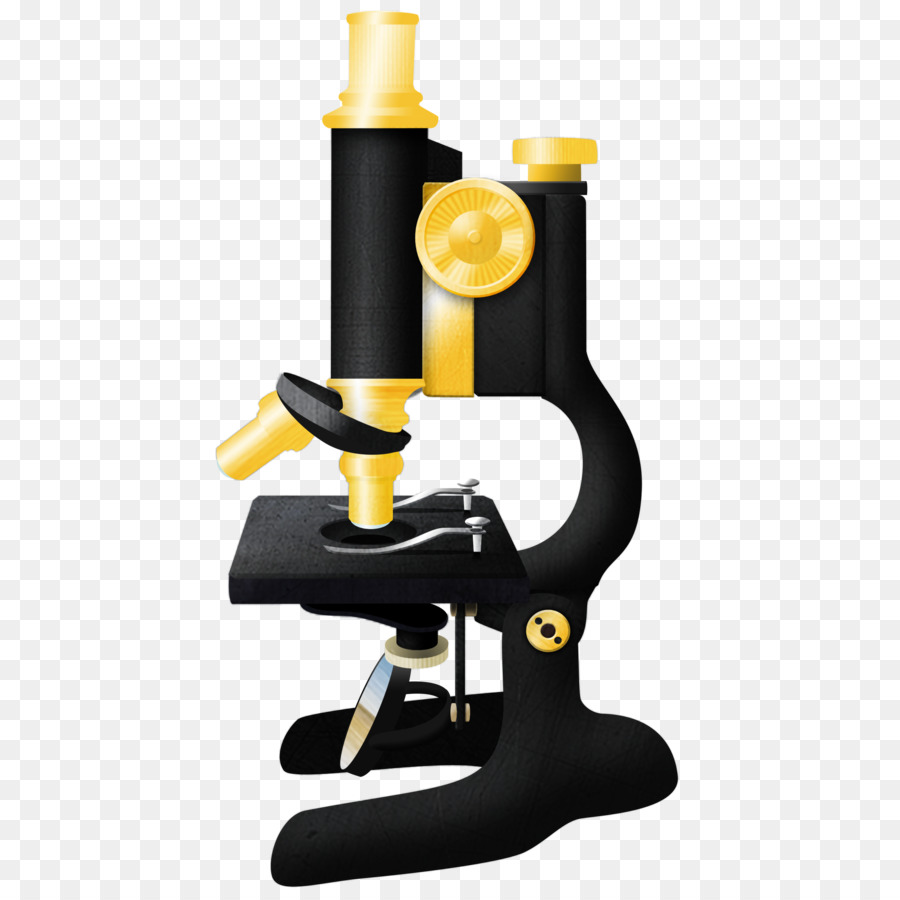 Microscope Noir Et Jaune，Science PNG