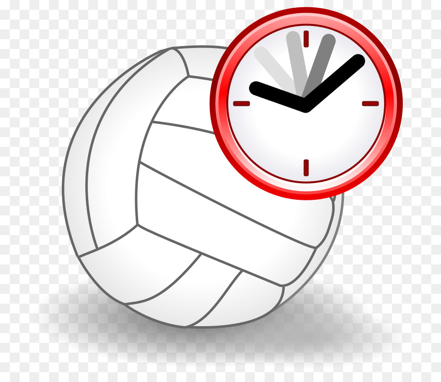 Volley Ball Avec Horloge，Sport PNG