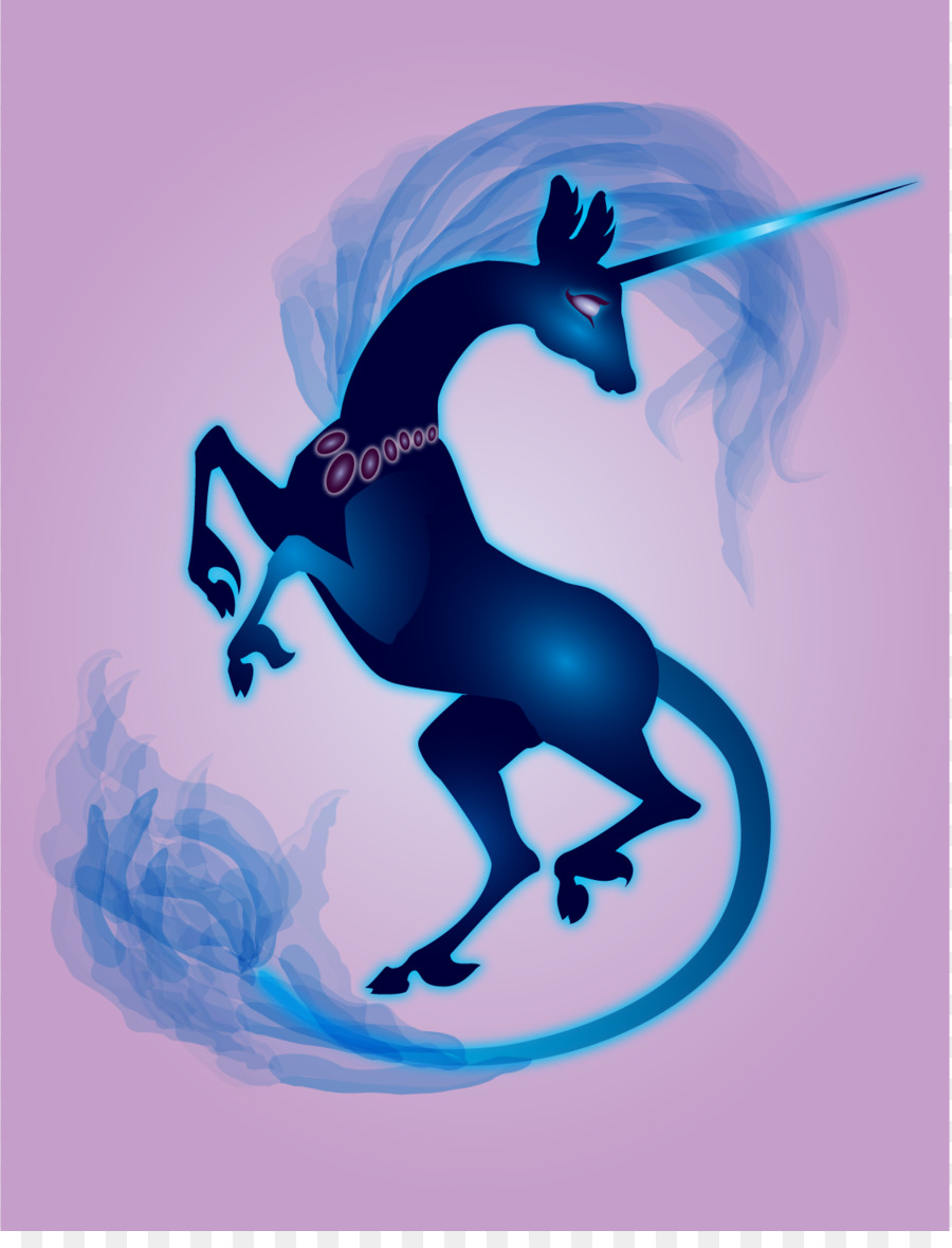 Licorne Bleue，Magie PNG