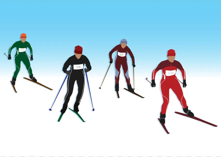 Skieurs，Course PNG