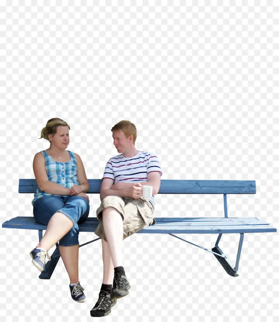 Couples Sur Banc，Parler PNG