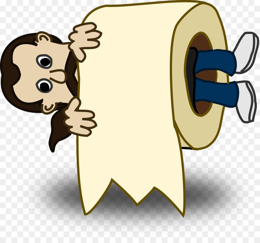 Homme De Dessin Animé En Rouleau De Papier Toilette，Papier Toilette PNG