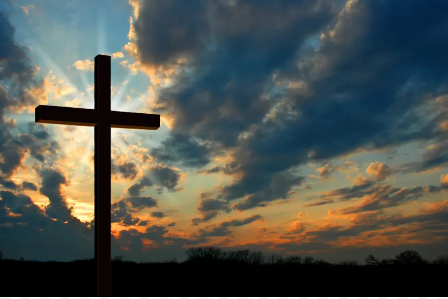 Traverser Au Coucher Du Soleil，Christianisme PNG