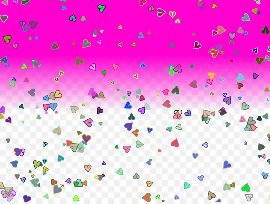 Confettis En Forme De Coeur，Célébration PNG