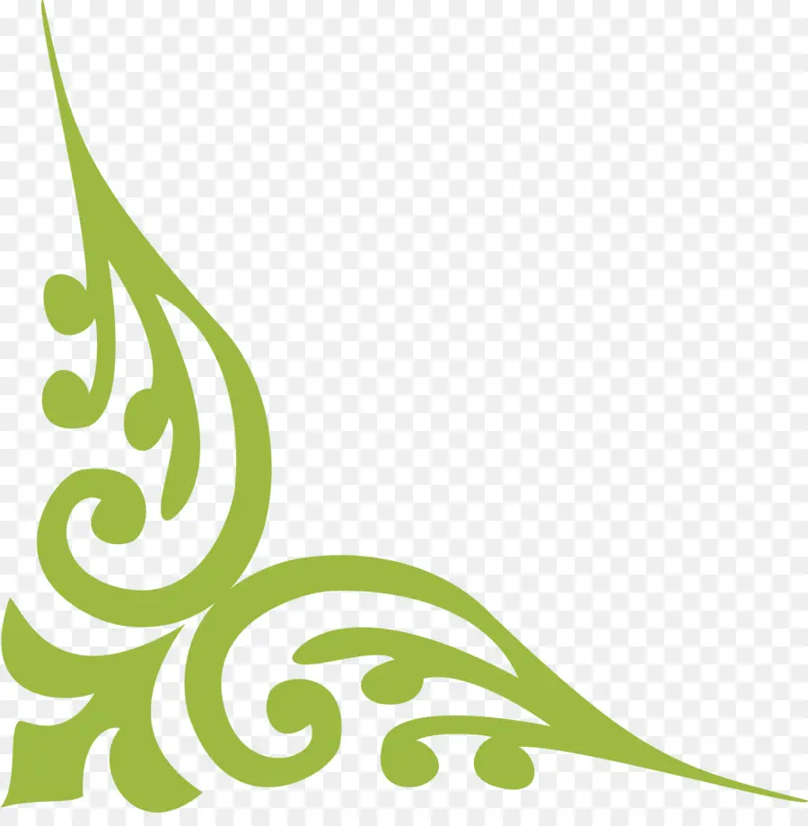 Conception De Coin Vert，Décoration PNG